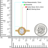 Halo Ballerina Style Oval Natural Stone