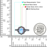 Halo Ballerina Style Oval Natural Stone