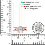 Halo Split Shank Oval Natural Stone