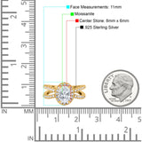 Halo Split Shank Oval Natural Stone