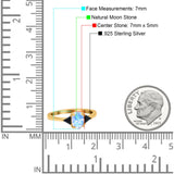 Three Stone Oval Natural Stone Trio Ring