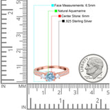 Three Stone Round Natural Stone Ring