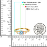 Three Stone Round Natural Stone Ring