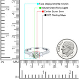 Three Stone Round Natural Stone Ring