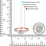 Three Stone Round Natural Stone Ring