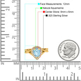 Pear Teardrop Natural Stone Twisted Ring