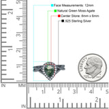 Pear Teardrop Natural Stone Twisted Ring