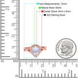 Pear Teardrop Natural Stone Twisted Ring