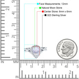 Pear Teardrop Natural Stone Twisted Ring