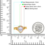 Pear Teardrop Natural Stone Twisted Ring