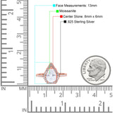 Pear Teardrop Natural Stone Halo Ring