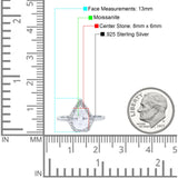 Pear Teardrop Natural Stone Halo Ring