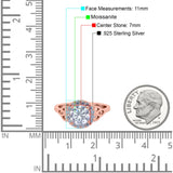 Art Deco Round Natural Stone Triquetra Ring