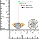 Art Deco Round Natural Stone Triquetra Ring