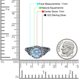 Art Deco Round Natural Stone Triquetra Ring