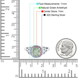 Art Deco Round Natural Stone Triquetra Ring