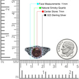 Art Deco Round Natural Stone Triquetra Ring