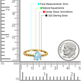 Pear Teardrop Natural Stone Solitaire Ring