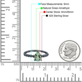 Pear Teardrop Natural Stone Solitaire Ring