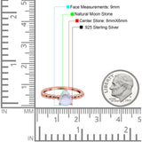 Pear Teardrop Natural Stone Solitaire Ring