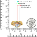 Two Piece Round Natural Stone Ring