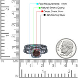 Two Piece Round Natural Stone Ring