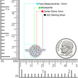 Floral Art Deco Round Natural Stone Ring