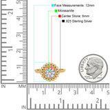 Floral Art Deco Round Natural Stone Ring