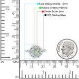 Floral Art Deco Round Natural Stone Ring