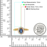 Oval Natural Stone Floral Halo Ring