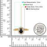 Oval Natural Stone Floral Halo Ring