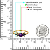 Art Deco Round Natural Stone Floral Ring