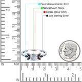 Art Deco Round Natural Stone Floral Ring