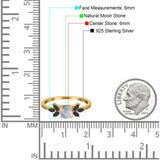 Art Deco Round Natural Stone Floral Ring