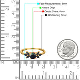 Art Deco Round Natural Stone Floral Ring