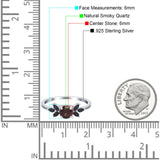 Art Deco Round Natural Stone Floral Ring