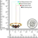 Art Deco Round Natural Stone Floral Ring