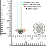Art Deco Oval Natural Stone Wedding Ring