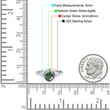 Art Deco Oval Natural Stone Wedding Ring