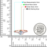 Art Deco Round Natural Stone Ring