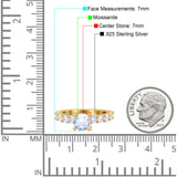 Round Natural Stone Cathedral Ring