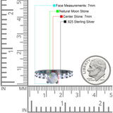 Round Natural Stone Cathedral Ring