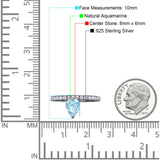 Pear Teardrop Natural Stone Wedding Ring