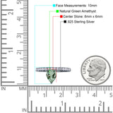 Pear Teardrop Natural Stone Wedding Ring