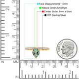 Pear Teardrop Natural Stone Wedding Ring