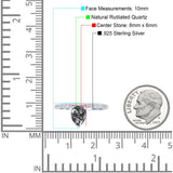 Pear Teardrop Natural Stone Wedding Ring