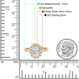 Oval Natural Stone Art Deco Ring