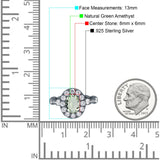 Oval Natural Stone Art Deco Ring