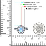 Oval Natural Stone Art Deco Ring