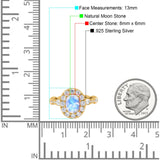 Oval Natural Stone Art Deco Ring